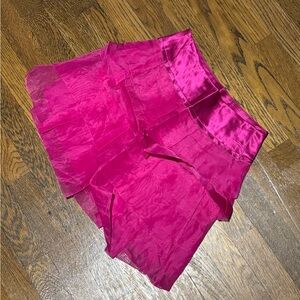 BCBGMaxAzria Fuchsia Satin Skirt